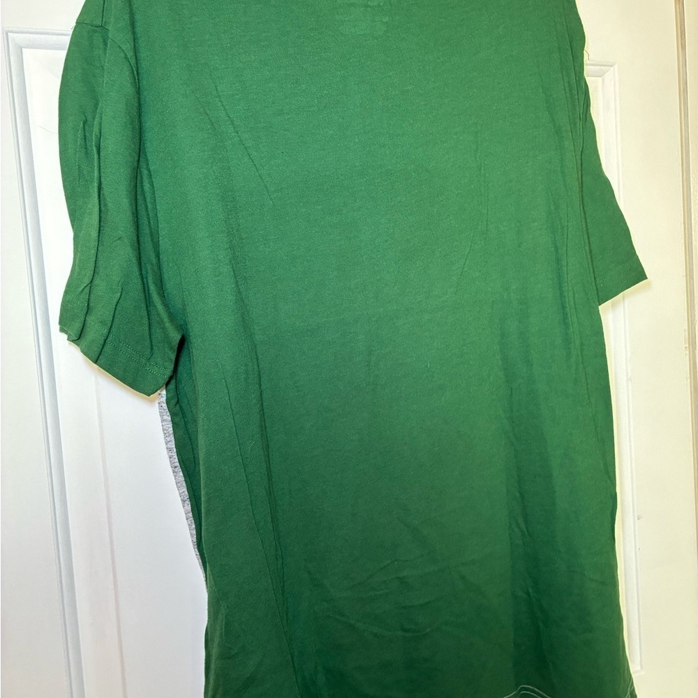 Fanatics New York Jets T Shirt Textured Logo XL Soft Light Gray White Green - Picture 6 of 7